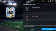 Snippet showing EA FC Mobile 2nd Anniversary Son exchange requirements (Image via EA Sports)